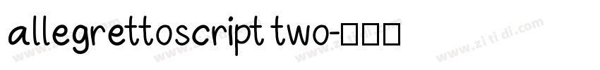 allegrettoscript two字体转换
